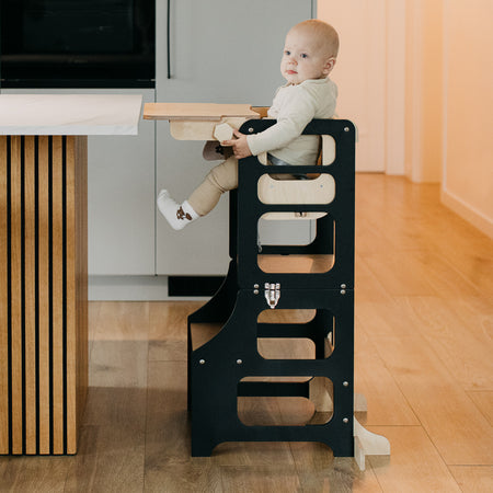 Tour d'apprentissage et chaise haute 3-en-1