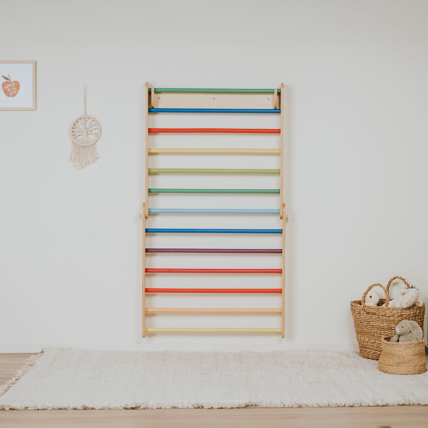 Grimpeur 2-en-1 : Triangle de Pikler et échelle suédoise