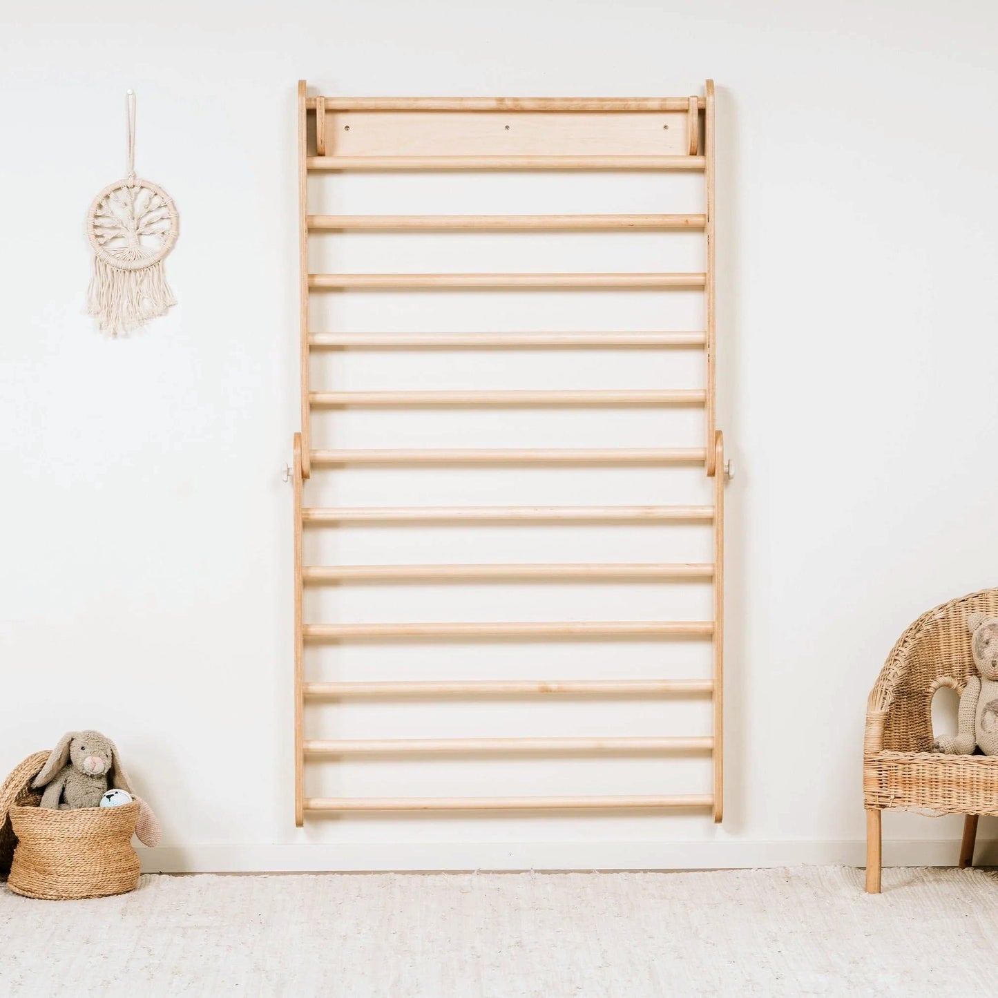 Grimpeur 2-en-1 : Triangle de Pikler et échelle suédoise