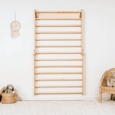 Grimpeur 2-en-1 : Triangle de Pikler et échelle suédoise