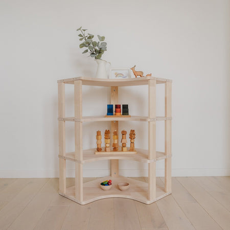 Créez votre propre meuble de rangement Montessori - Finition bois naturel