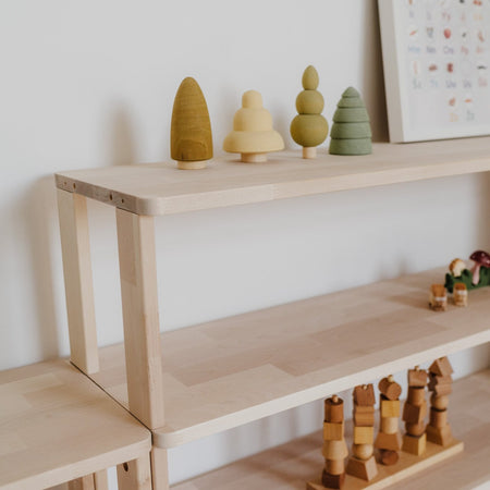 Créez votre propre meuble de rangement Montessori - Finition bois naturel