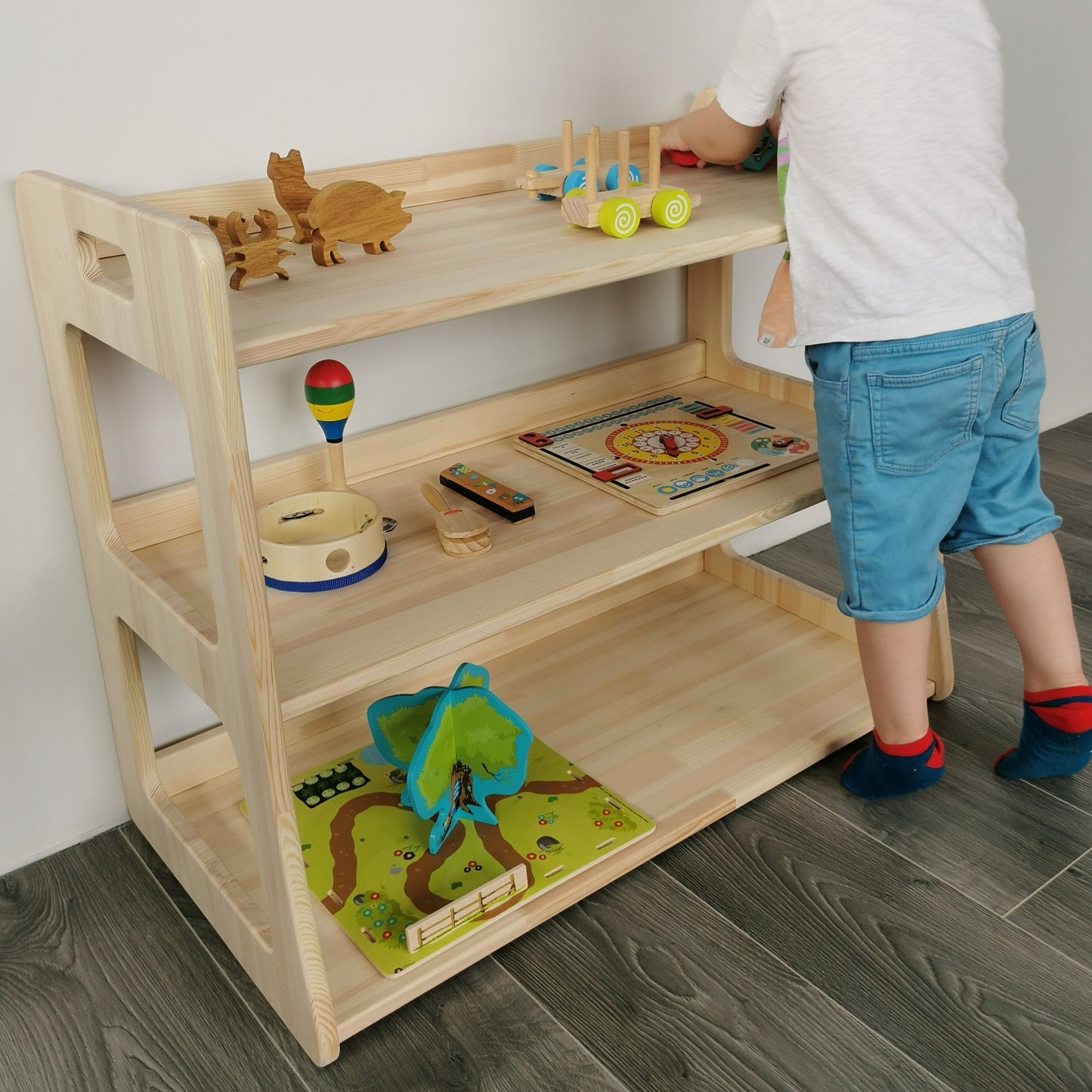 Rangement de jouets Montessori