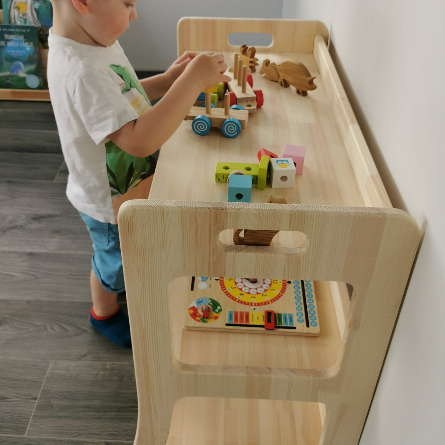 Rangement de jouets Montessori