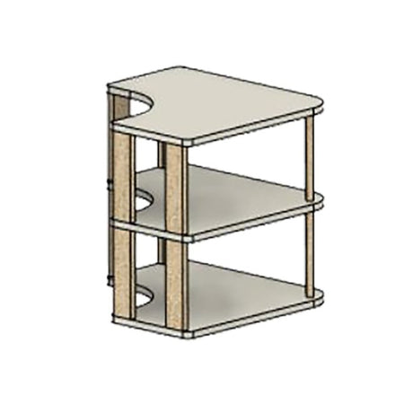 Étagères d'angle : Trois étagères