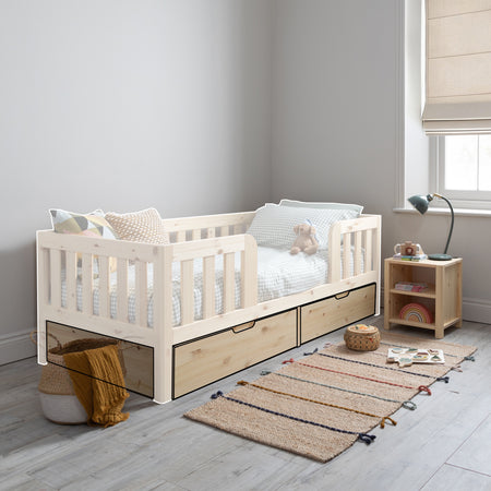 Transition uniquement les tiroirs sous le lit