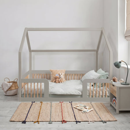 Roomix Transition Convertible House Bed Oak Spindle - Roomix Beds