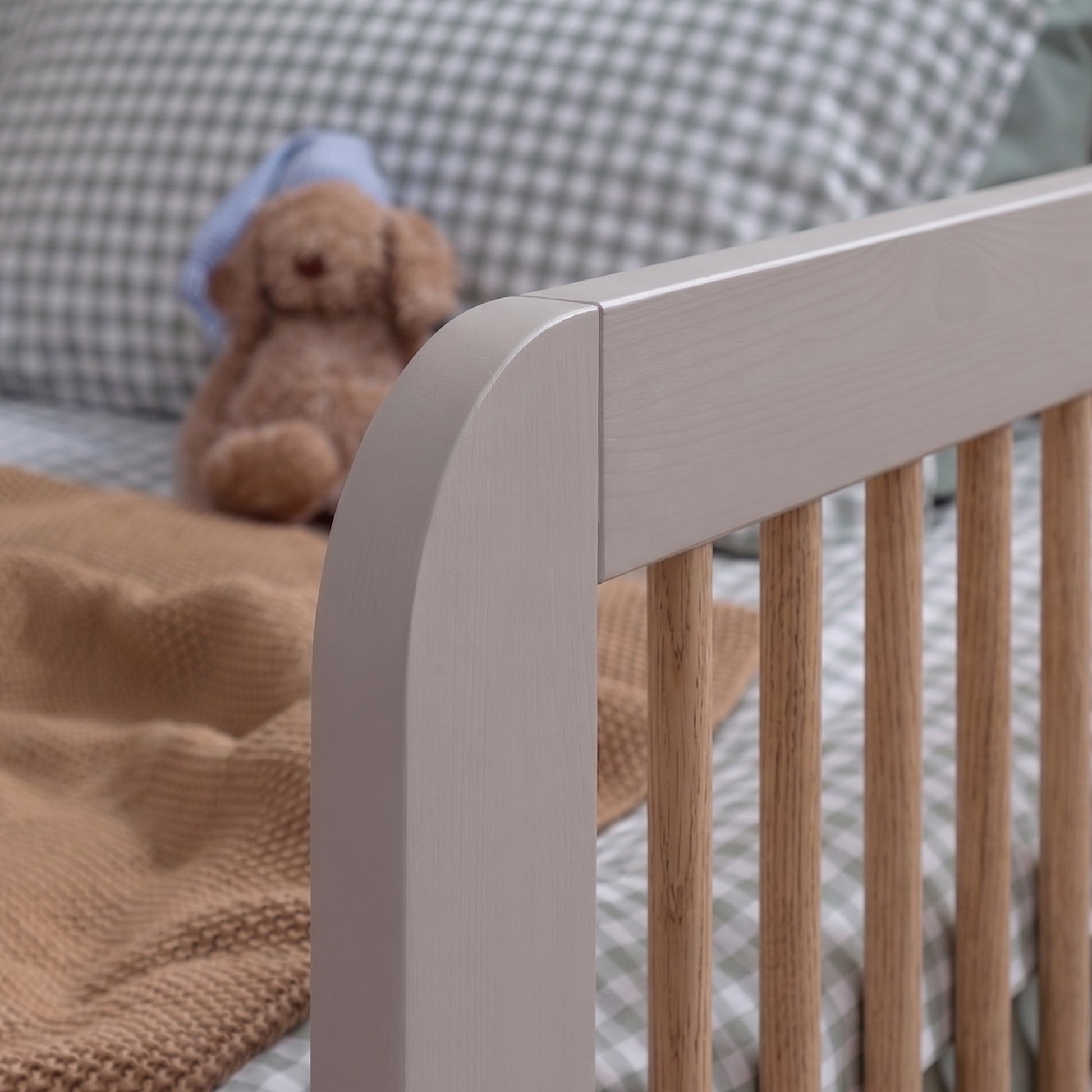 Roomix Transition Convertible House Bed Oak Spindle - Roomix Beds